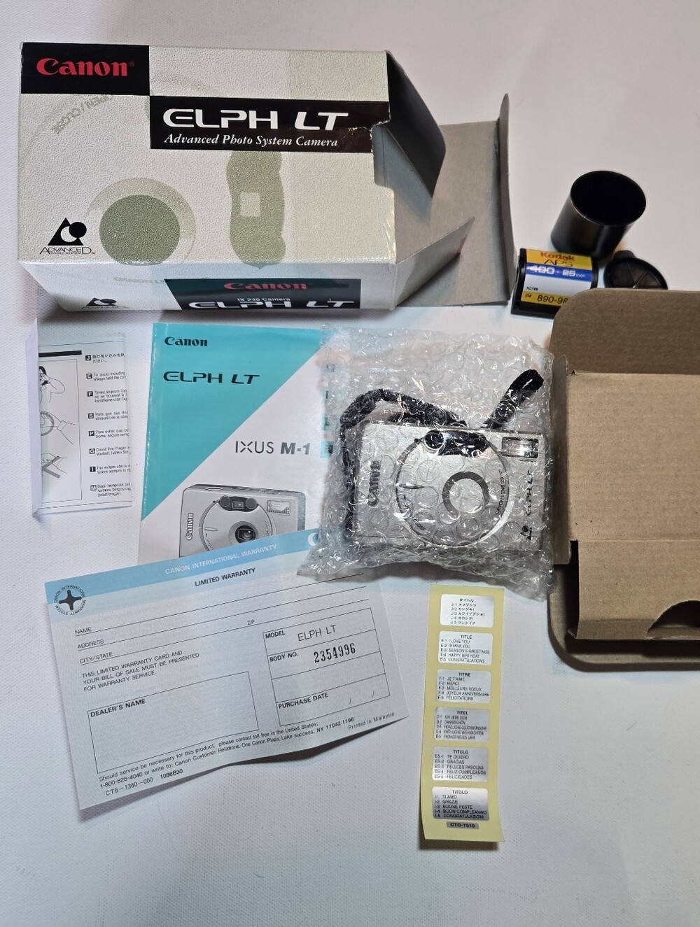 Vintage Canon ELPH LT IX240 Compact APS Film Camera — New Old Stock (NOS)...